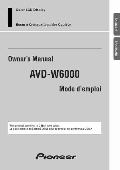 Pioneer Car Stereo System AVD-W6000-page_pdf